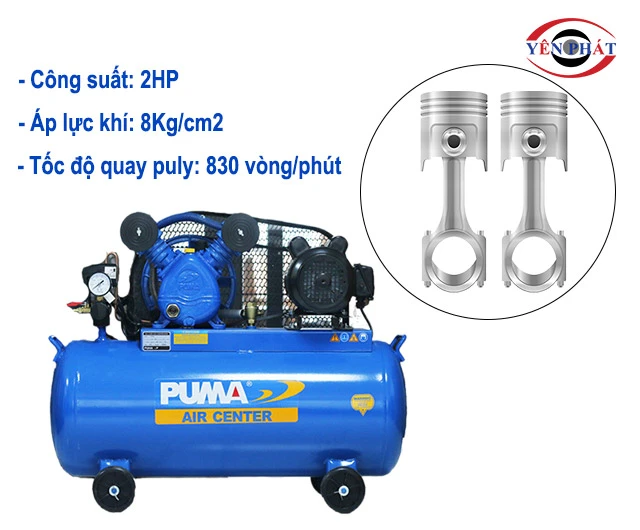 Cụm 2 xilanh đầu nén của máy nén khí