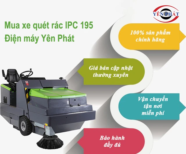 mua xe quét rác ipc 195 ở yên phát