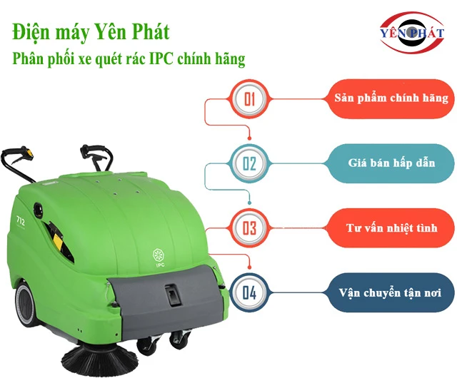 mua xe quét rác IPC 712st ở yên phát