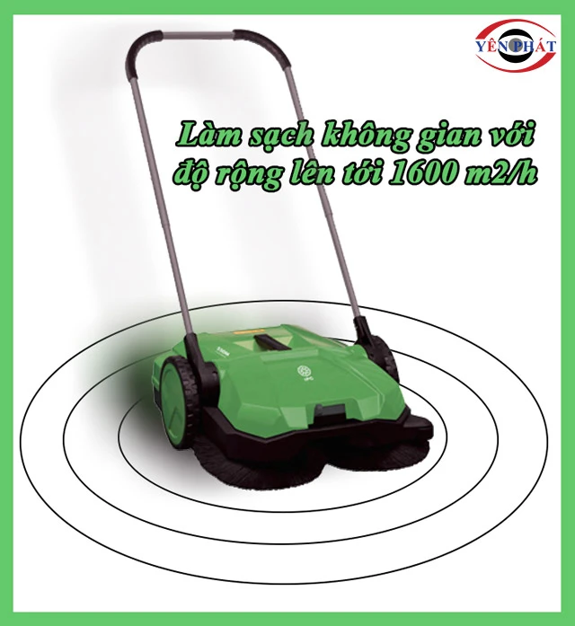 diện tích làm sạch lớn