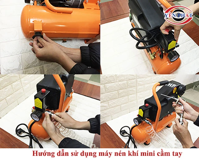 cách sử dụng máy nén khí mini