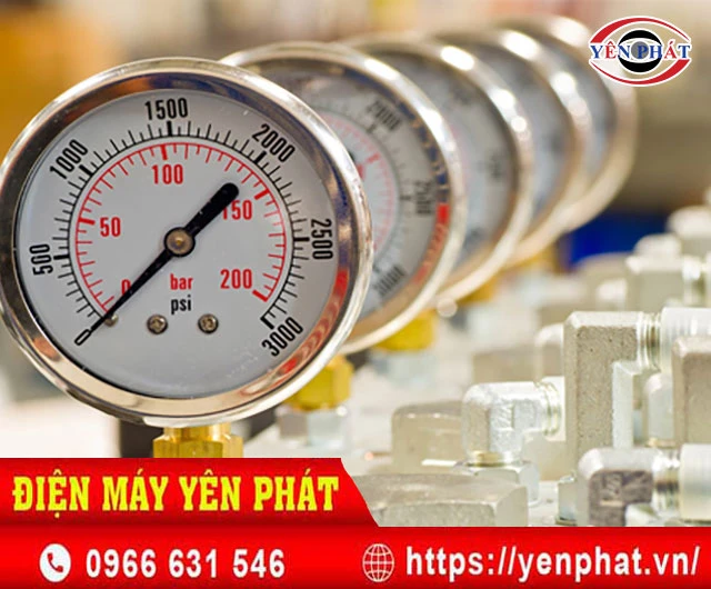 đồng hồ áp suất máy nén khí ở yên phát