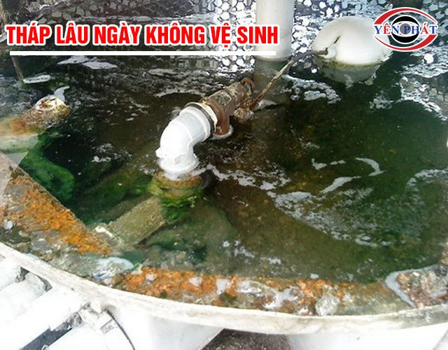 Nhiệt độ nước tháp giải nhiệt tăng cao do lâu ngày không vệ sinh
