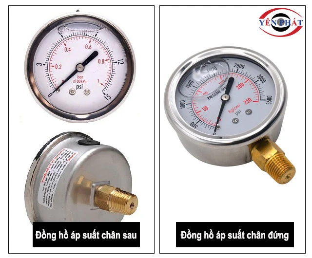 phân loại đồng hồ áp suất theo thiết kế
