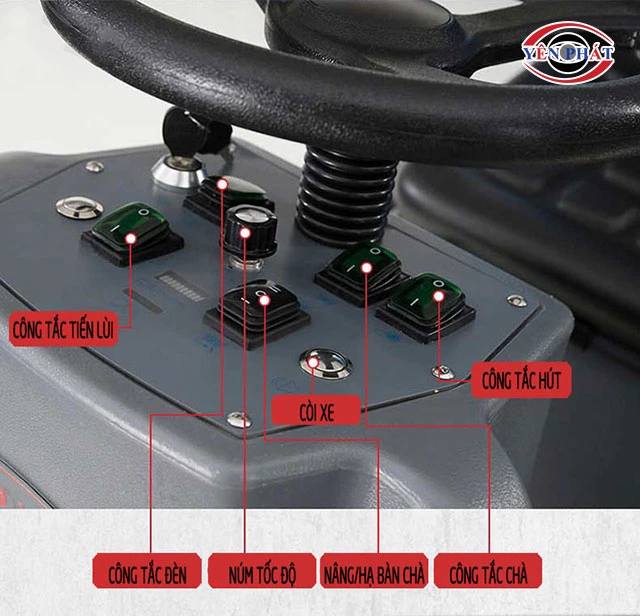 bảng điều khiển của Máy chà sàn Kumisai KMS-X8