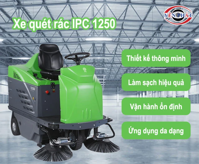 ưu điểm của xe quét rác IPC 1250