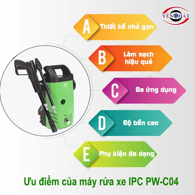 ưu điểm của Máy rửa xe IPC PW-C04