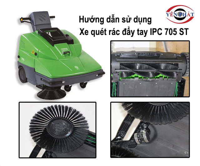 cách sử dụng Xe quét rác IPC 705 ST