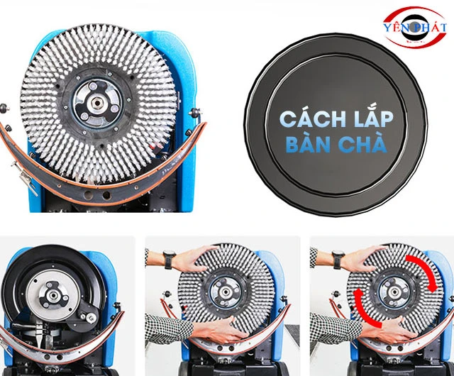 Cách lắp phụ kiện máy chà sàn