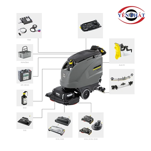 Máy chà sàn liên hợp Karcher Model B60W BpDose 2