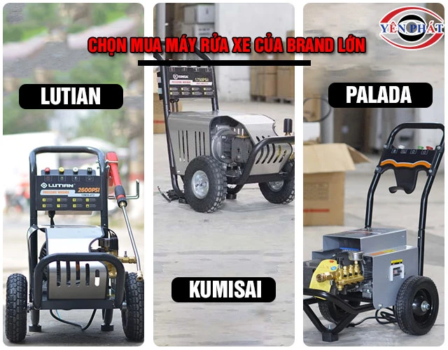 Mua máy rửa xe Gia Lai của những thương hiệu lớn