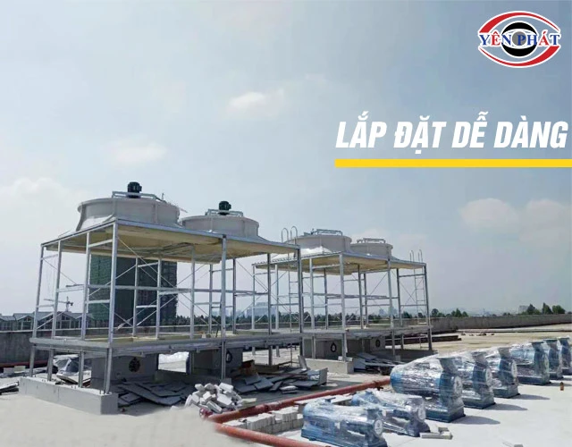 Tháp giải nhiệt Tashin TSS 300RT*4cell lắp đặt dễ dàng