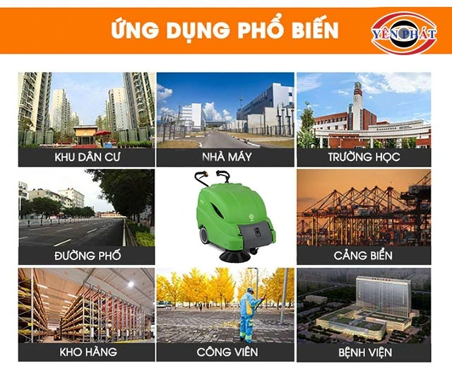 ứng dụng của xe quét dọn rác IPC 512 ST