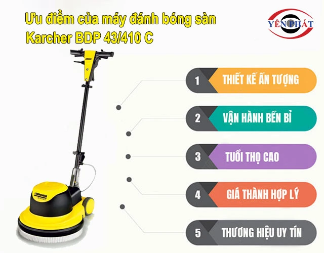 ưu điểm của Máy đánh bóng sàn Karcher BDP 43/410 C 