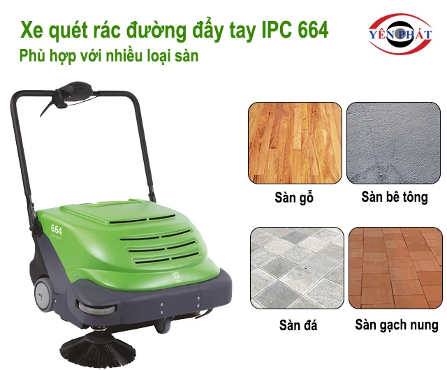 ứng dụng của Xe quét rác IPC 664