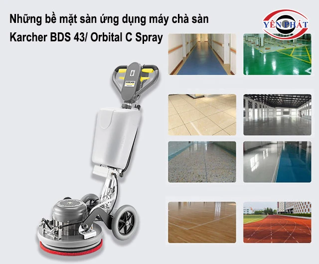 ứng dụng của máy chà sàn Karcher BDS 43/ Orbital C Spray