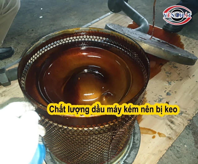 chất lượng dầu bôi trơn kém