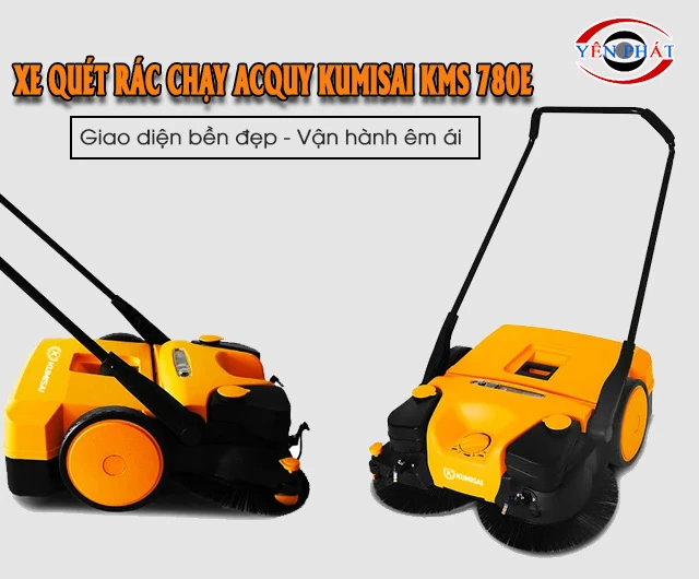 Kiểu dáng xe quét rác chạy acquy Kumisai KMS 780E