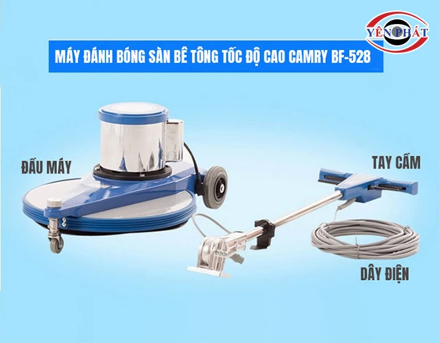 cấu tạo của máy đánh bóng sàn Camry BF-528