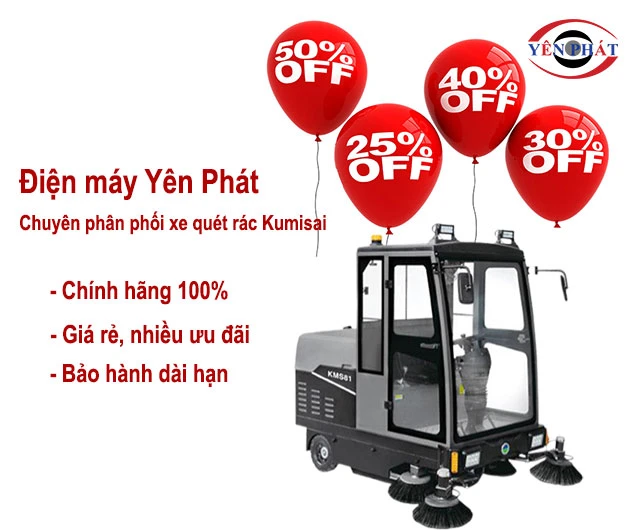 mua xe quét rác Kumisai KMS-81 tại yên phát