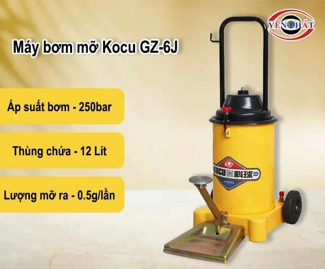 Áp suất bơm của máy Kocu GZ-6 cao