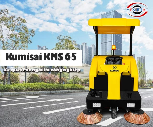 Thiết kế xe quét rác ngồi lái công nghiệp Kumisai KMS 65