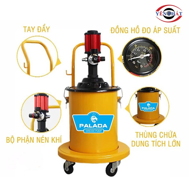 thiết kế của máy bơm mỡ Palada PD-100