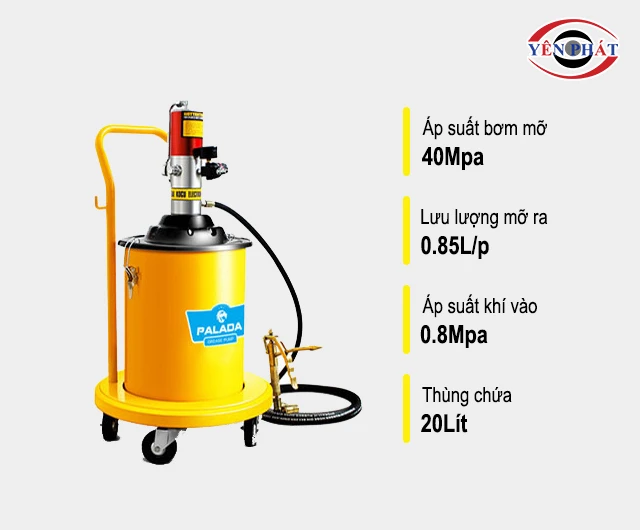 thông số máy bơm mỡ bò Palada PD-10