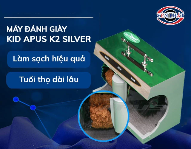 Máy đánh giày Kid Apus K2 Silver
