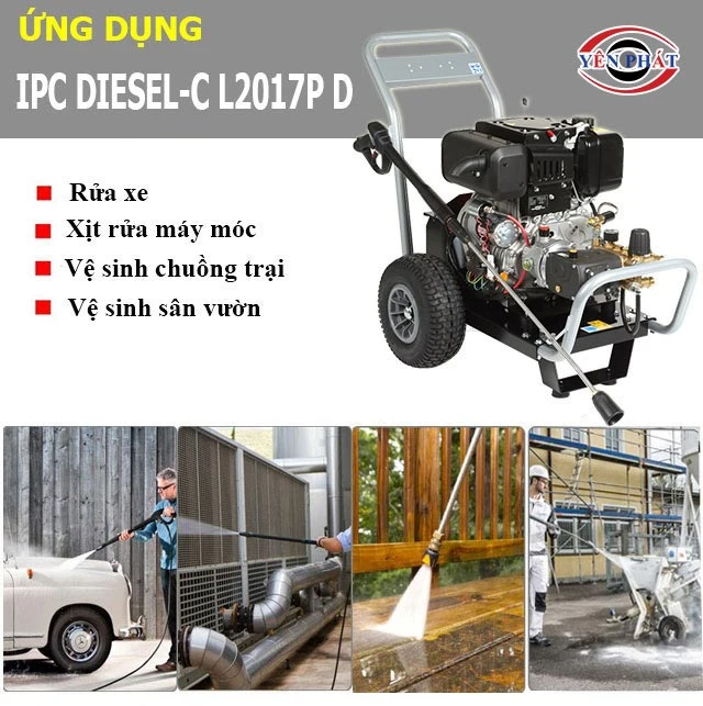 ứng dụng máy rửa xe IPC DIESEL-C L2017P D 