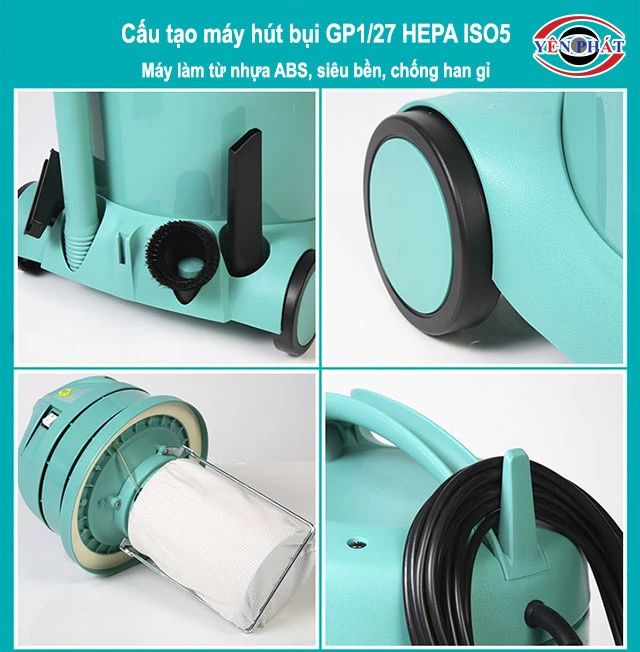 cấu tạo Máy hút bụi GP1/27 HEPA ISO5
