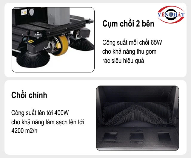 chổi của xe quét rác Kumisai KMS-82