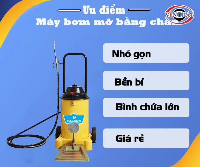 ưu điểm của máy bơm mỡ bằng chân