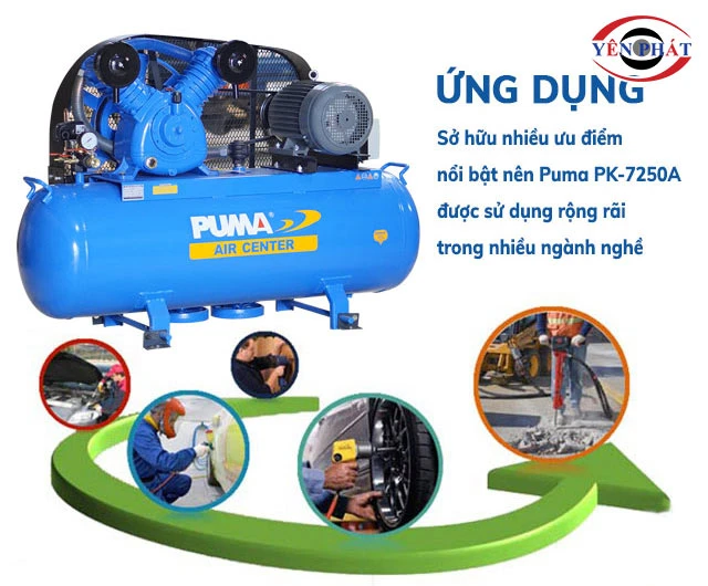 ứng dụng của PUMA PK-7250A (7.5HP)