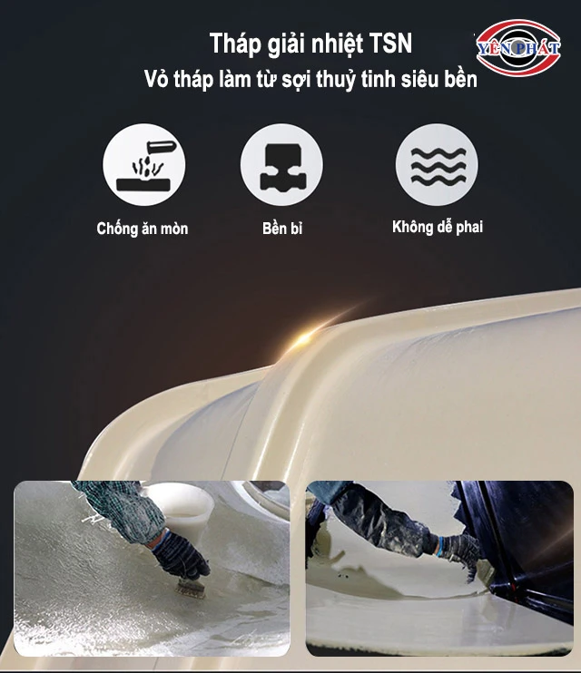 vỏ tháp làm từ sợi thuỷ tinh