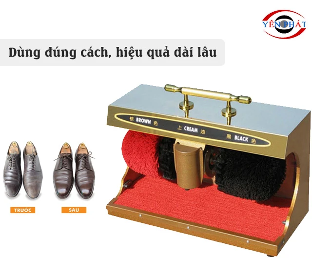 Dùng máy đánh giày đúng cách