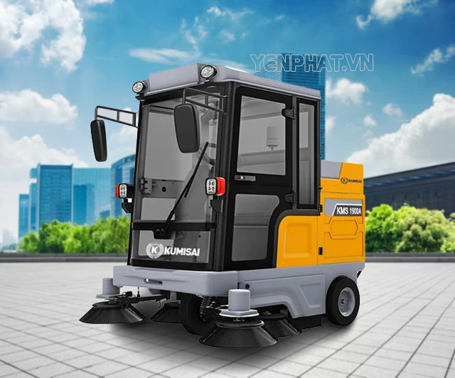 Xe quét rác công nghiệp ngồi lái Kumisai KMS 1900A