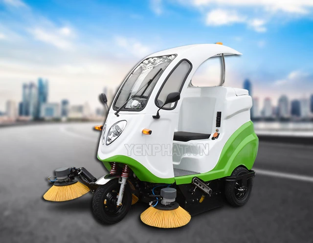 thùng chứa Xe quét rác ngồi lái Kumisa KMS 120A
