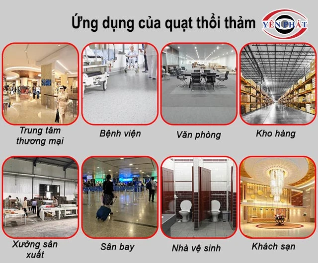ứng dụng của quạt thổi thảm