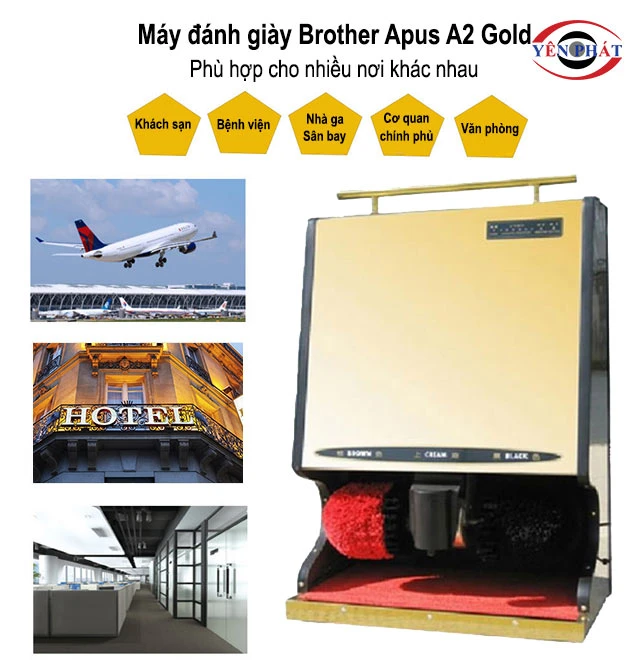 ứng dụng máy đánh giày Brother Apus A2 Gold