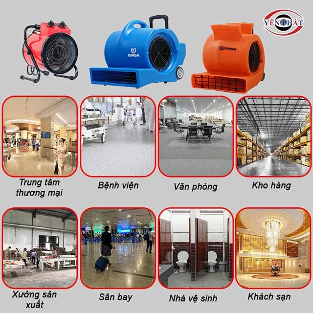 ứng dụng của quạt sấy thảm
