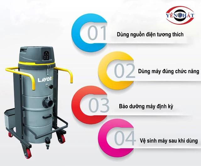 lưu ý khi dùng máy hút bụi Lavor SMX77 2-24