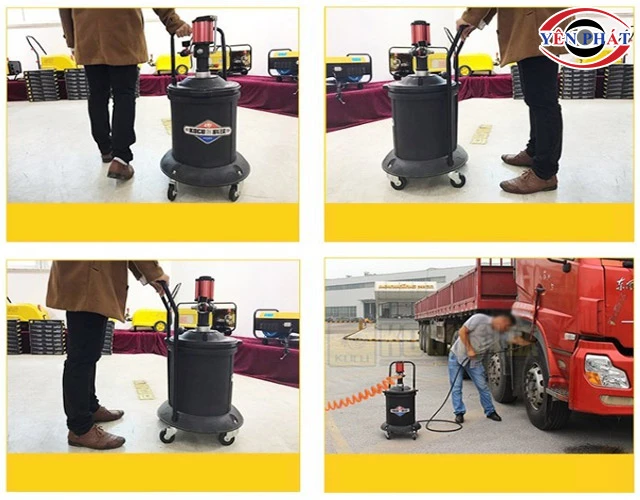 Máy bơm mỡ khí nén Kocu GZ-200 (30 lít) tra mỡ hiệu quả