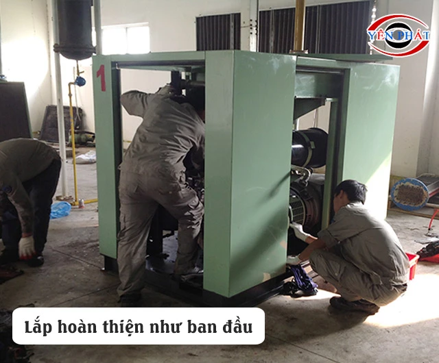Lắp hoàn thiện máy như ban đầu
