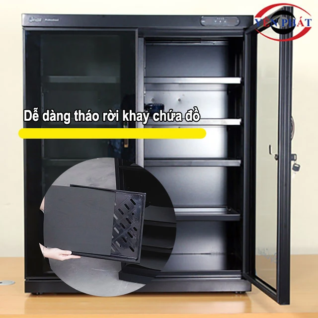dễ dàng tháo khay chứa đồ