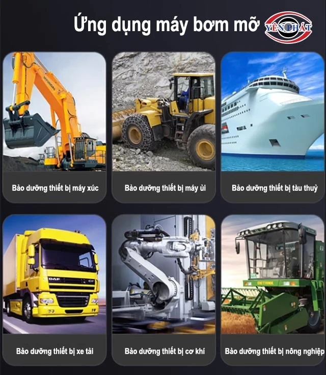 ứng dụng của máy bơm mỡ Palada PD-9T