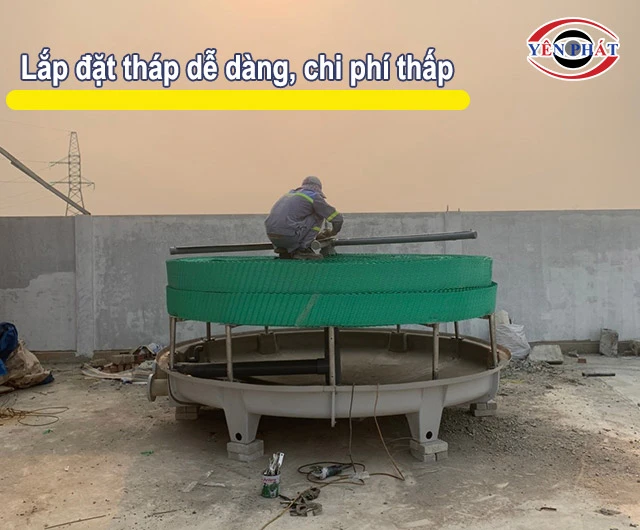lắp đặt tháp giải nhiệt alpha