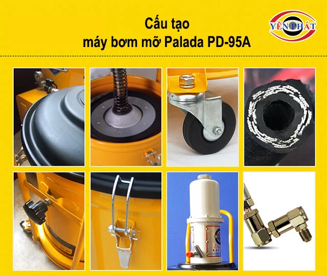 cấu tạo của máy bơm mỡ Palada PD-95A