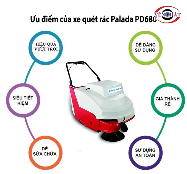 ưu điểm của xe quét rác Palada PD680