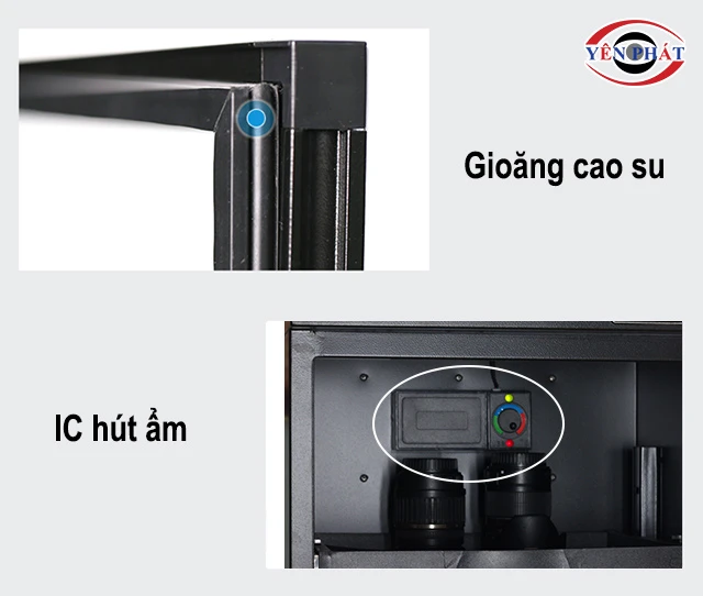 gioăng cao su và IC hút ẩm